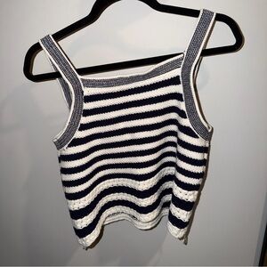 House Of Harlow 1960 Crochet Knit Crop Top Tie Back Small Boho Festival